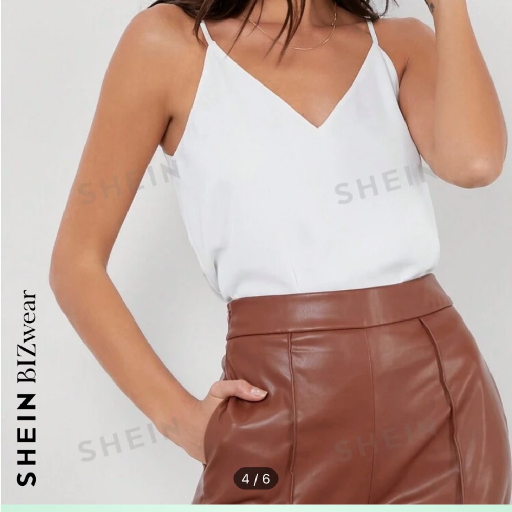SHEIN white tank top blouse- NWOT